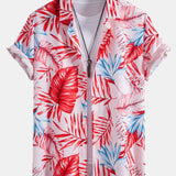 Tropical Print Shirt & Swim Shorts Set