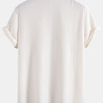 Waffle Shirt & Straight Leg Linen Pants Set