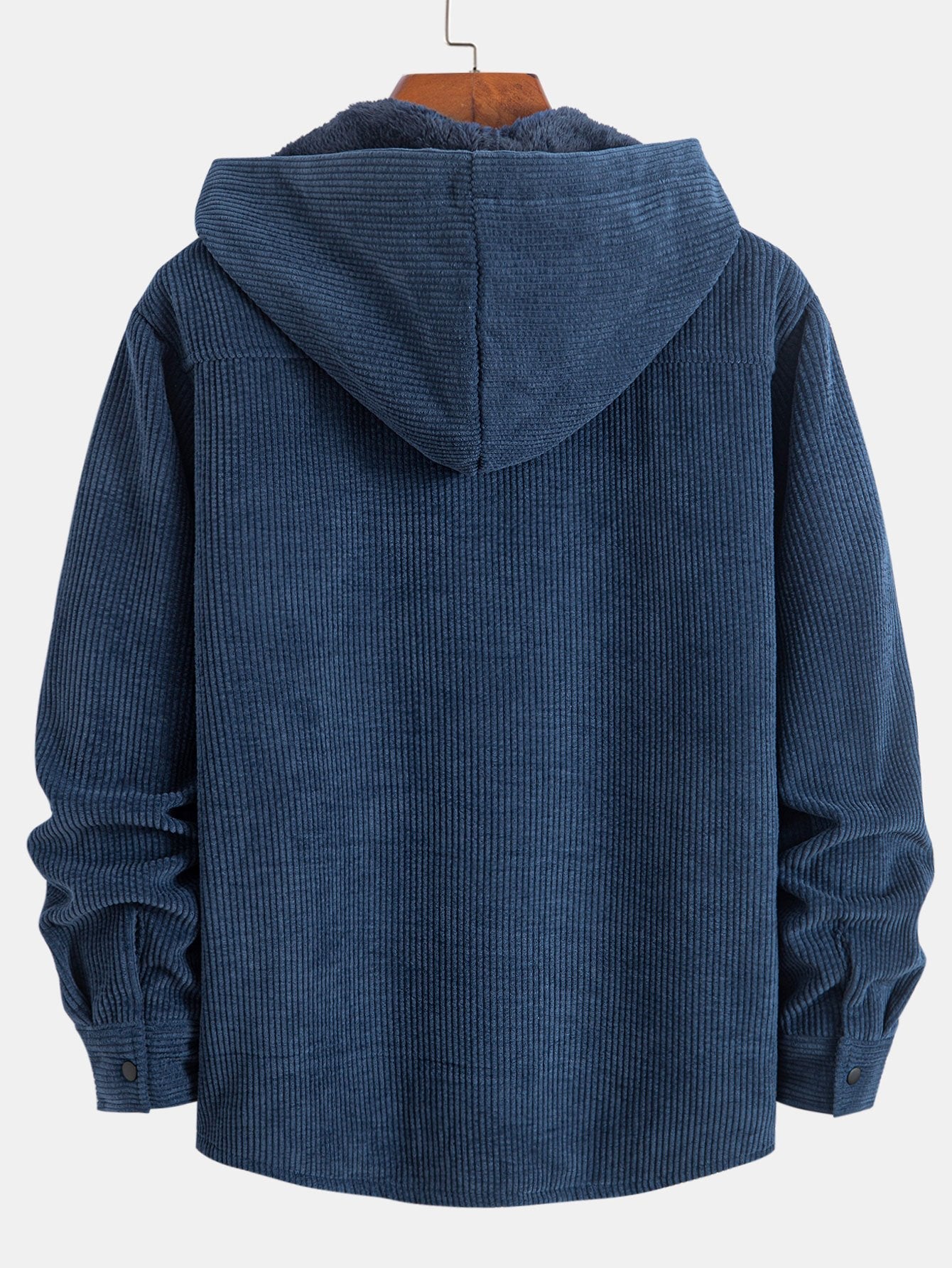 Fleece Lined Corduroy Hooded Overshirt
