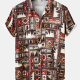 Aztec Patch Print Shirt