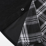 Plaid Corduroy Patchwork Shirt & Corduroy Jogger Pants Set