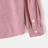 Long Sleeve Flap Pocket Corduroy Shirt