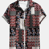 Paisley Floral Patchwork Print Shirt
