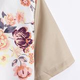 Floral Patchwork Print Shirt & Swim Shorts Set