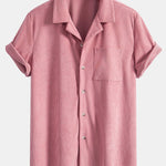 Short Sleeve Corduroy Cuban Shirt & Shorts Set