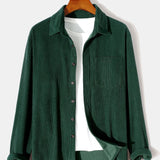 Long Sleeve Button Up Corduroy Shirt