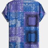 Paisley Bandana Print Button Up Shirt