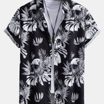 Skull Tropical Print Shirt & Swim Shorts Set