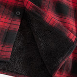 Fleece Lined Plaid Hooded Shirt