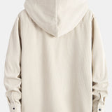 Fleece Lined Corduroy Hooded Overshirt