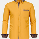 Plaid Panel Button Up Shirt