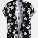 Tropical Floral Print Button Up Shirt