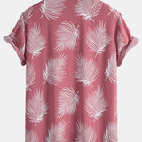 Leaf Print Shirt & Swim Shorts Set