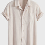 Short Sleeve Corduroy Cuban Shirt & Shorts Set