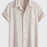 Short Sleeve Corduroy Cuban Shirt & Shorts Set