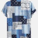 Paisley Patchwork Print Shirt & Swim Shorts Set