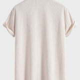 Short Sleeve Corduroy Cuban Shirt