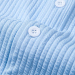 Long Sleeve Muscle Fit Ribbed Stand Collar Shirt & Ribbed Pants Set