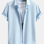 Checkerboard Jacquard Button Up Shirt