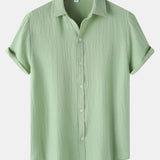 Textured Button Up Shirt