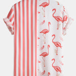 Flamingo Stripe Panel Shirt & Swim Shorts Set
