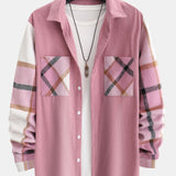 Plaid Corduroy Patchwork Shirt