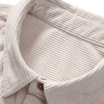 Long Sleeve Polo Neck Corduroy Shirt