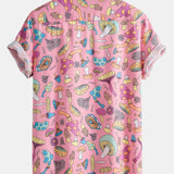 Mushroom Print Button Up Shirt