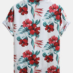 Tropical Floral Print Shirt & Swim Shorts Set