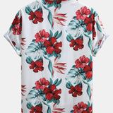 Tropical Floral Print Shirt & Swim Shorts Set