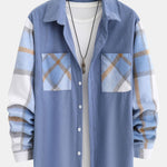 Plaid Corduroy Patchwork Shirt