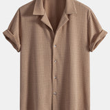 Short Sleeve Waffle Cuban Shirt