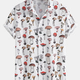 Mushroom Print Button Up Shirt