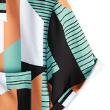 Geometric Stripe Print Shirt