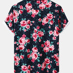 Rose Print Revere Shirt