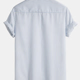 Striped Stand Collar Shirt