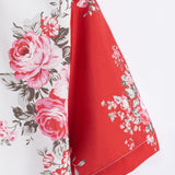 Two Tone Rose Print Shirt & Swim Shorts Set