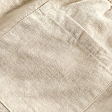 Linen Short Sleeve Shirt & Linen Cotton Blend Cropped Pants Set
