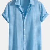 Stripe Jacquard Button Up Shirt