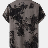 Ink Floral Print Shirt