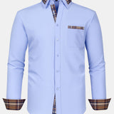 Plaid Panel Button Up Shirt