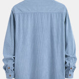 Corduroy Stand Collar Shirt