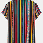 Ethnic Geometric Print Shirt & Swim Shorts Set