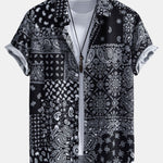 Paisley Print Shirt & Swim Shorts Set