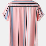 Stripe Print Button Up Shirt