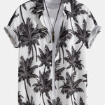 Palm Tree Print Button Up Shirt