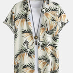 Leaf Print Button Up Shirt
