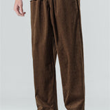 Quarter Zip Ethnic Geometric Patchwork Teddy Sweatshirt & Corduroy Pants Set