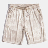 Paisley Print Satin Shirt & Shorts Set