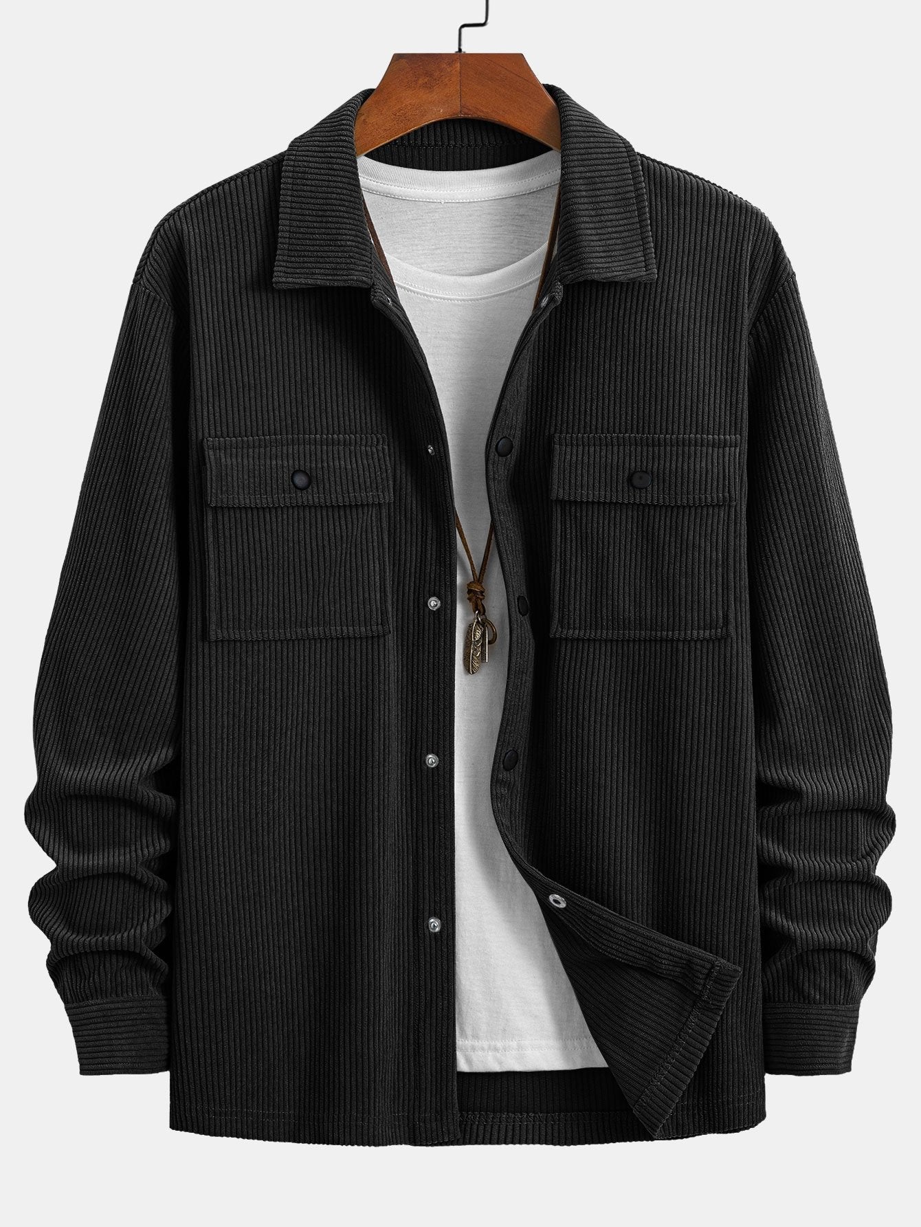 Corduroy Overshirt with Pockets